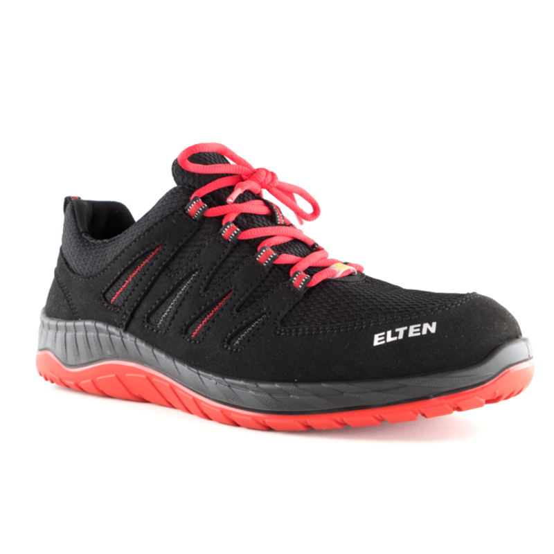 Elten Maddox Black Red Low ESD S3